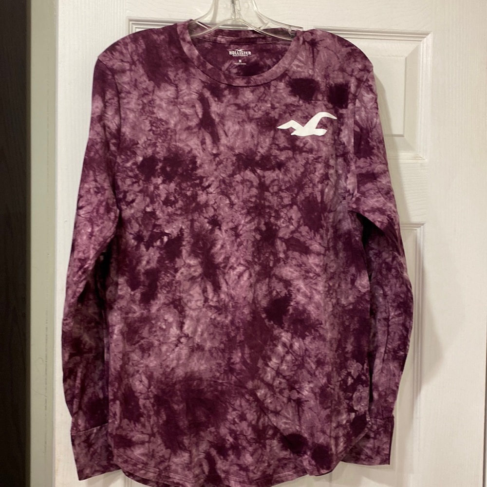 Long sleeve tee - maroon tie dye - like new